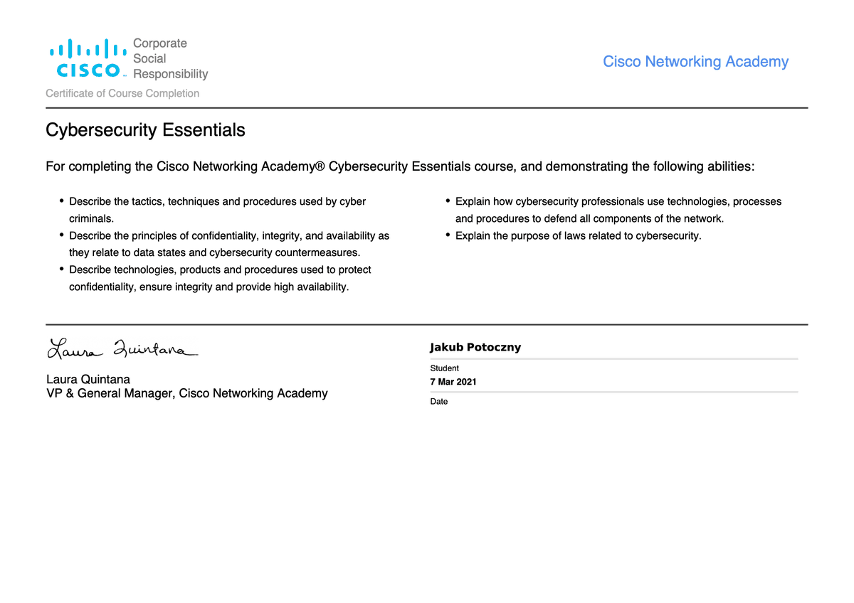 Cybersecurity Essentials