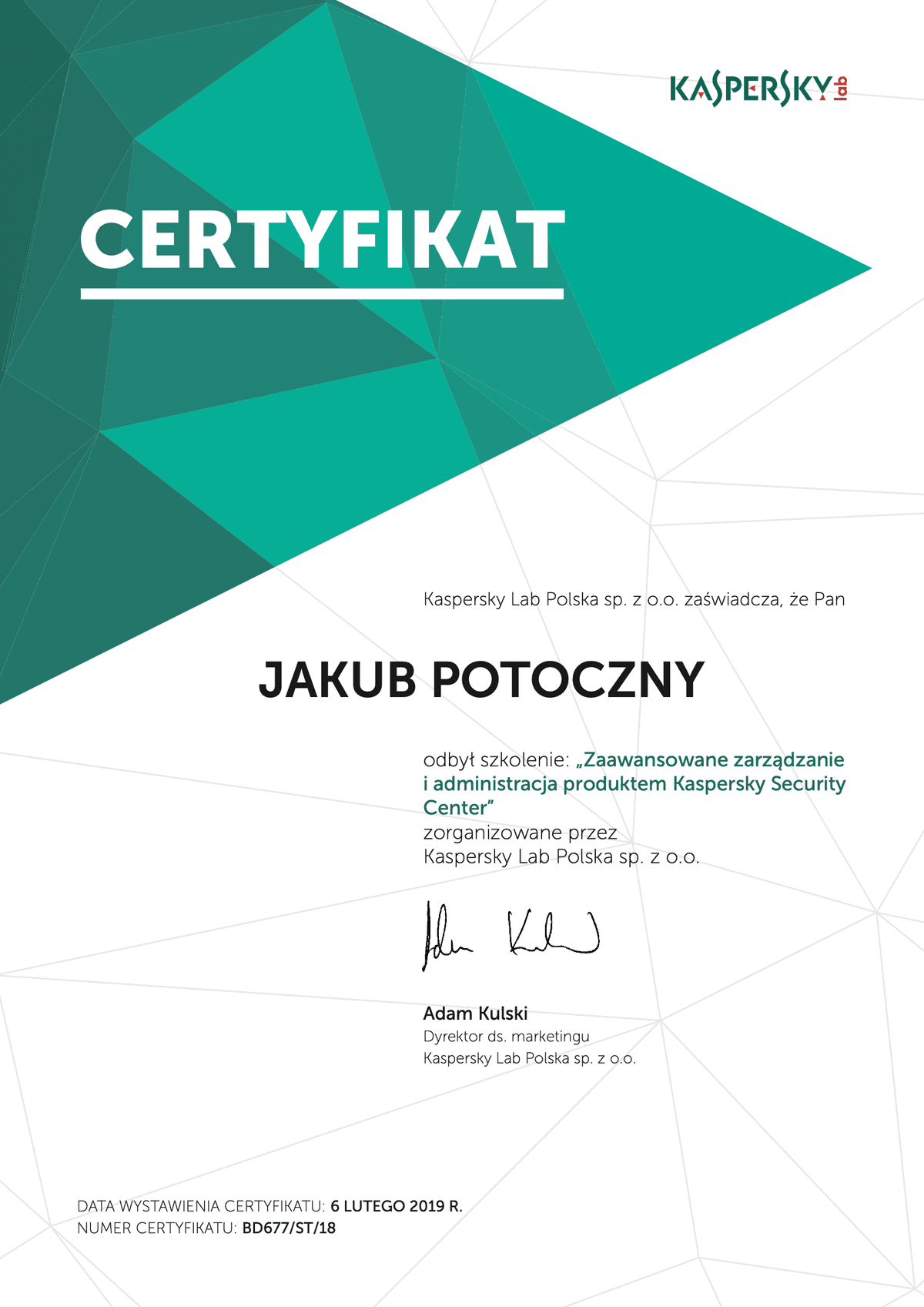 Zaawansowane zarządzanie Kaspersky Security Center