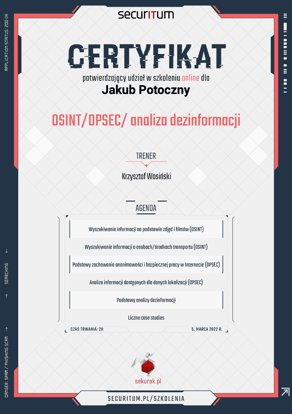 OSINT/OPSEC/Analiza dezinformacji